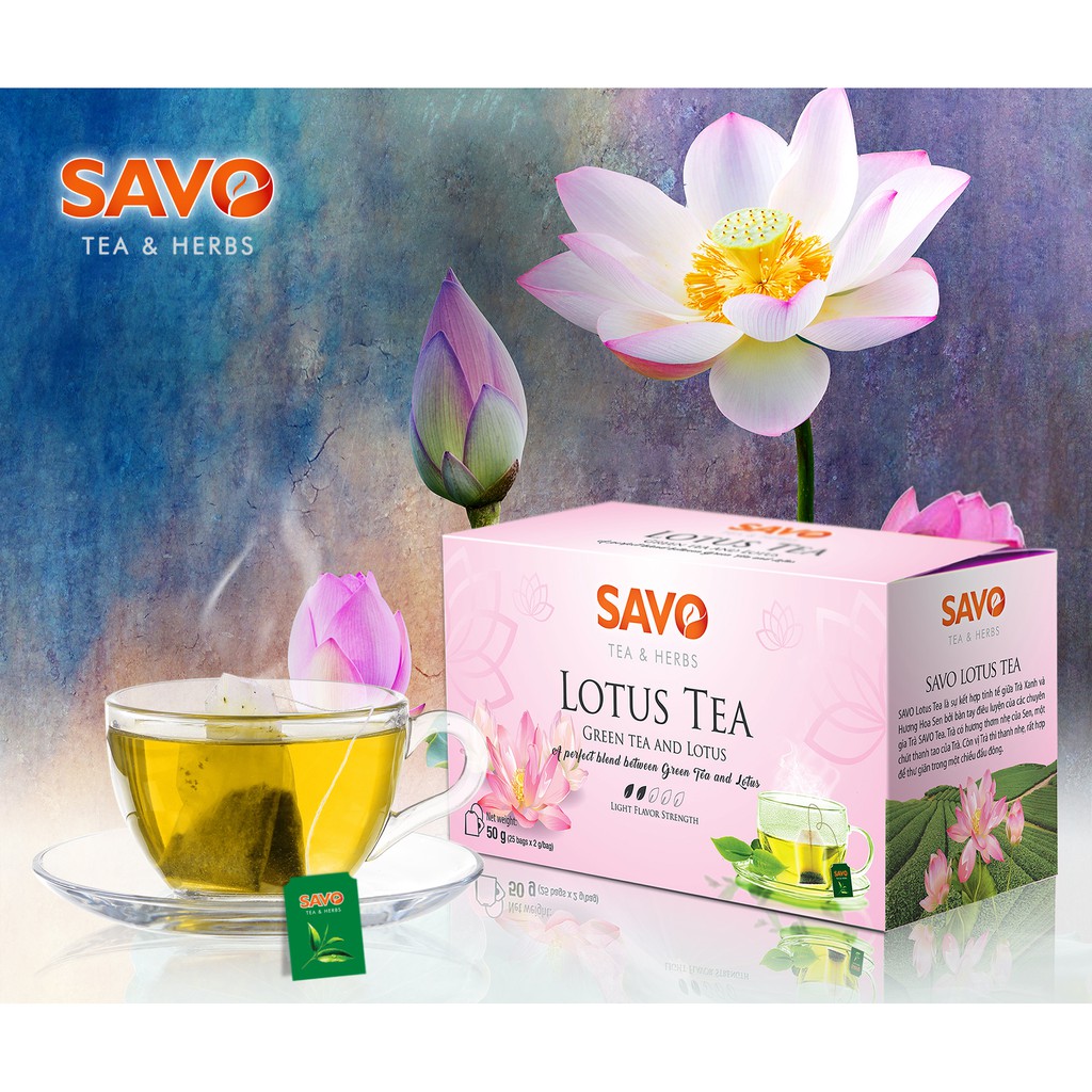 Trà SAVO Sen (Lotus Tea )- Hộp 25 túi x 2gr | BigBuy360 - bigbuy360.vn