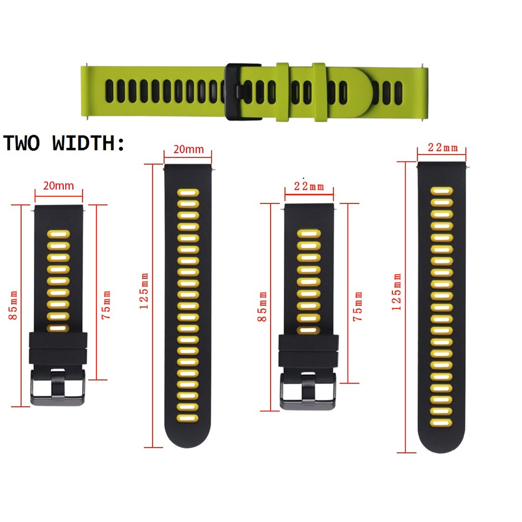 Dây đeo silicon mềm thoáng khí 20mm 22mm dành cho đồng hồ thông minh Samsung Galaxy 3 41mm 45mm 42mm 46mm