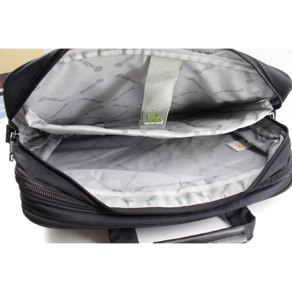 [Hàng nhập khẩu] CẶP CÔNG SỞ VẢI DÙ THỦ ĐÔ VÀNG C-195 SIZE TO ( Đen ) | BigBuy360 - bigbuy360.vn