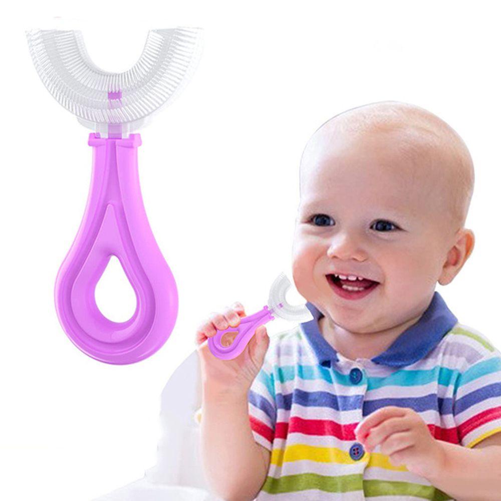 Bàn Chải Đánh Răng Lông Mềm Hình Chữ U An Toàn Dành Cho Trẻ 1-13 Tuổi