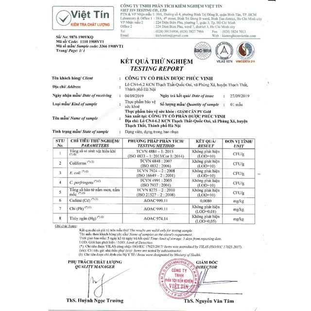 Viên Uống Giảm Cân Pv Gold hỗ trợ giảm cân hiệu quả Dược Phúc Vinh 60 Viên