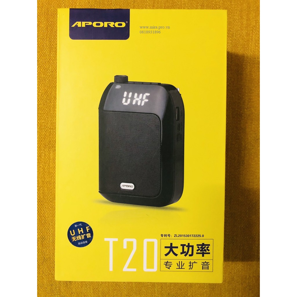 Máy trợ giảng aporo t20 uhf 2.4G  có Bluetooth