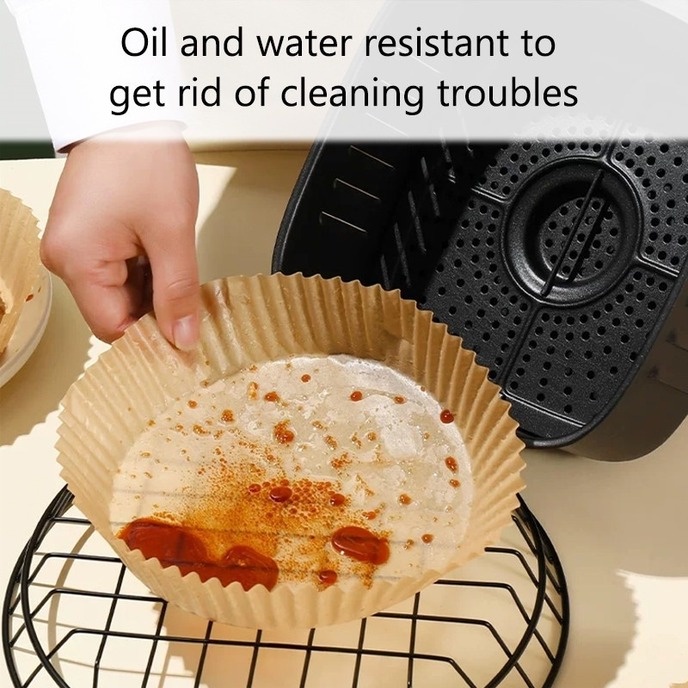 Set 100 Giấy Lót Nồi Chiên Không Dầu Dùng Một Lần Chống Dầu