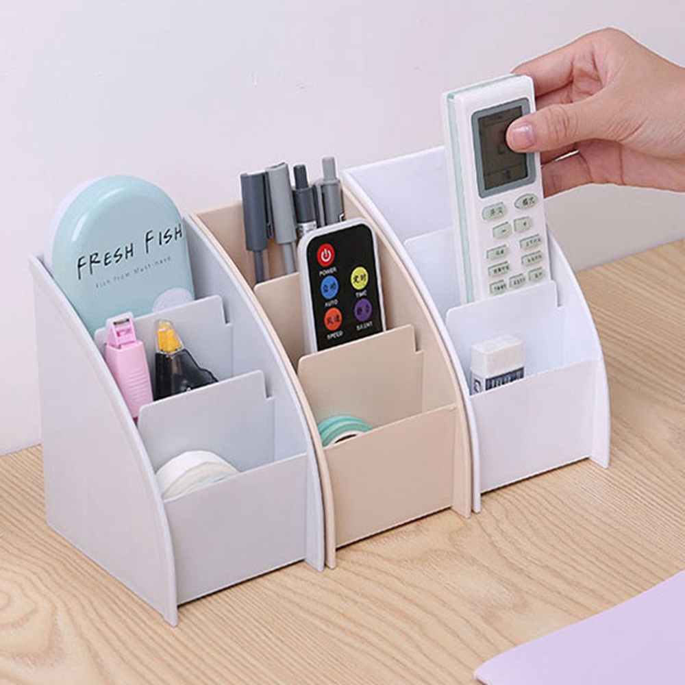 Khay Nhựa 3 Ngăn Đựng Điều Khiển Từ Xa 13*11.5*8.5cm 3 Màu Tùy Chọn