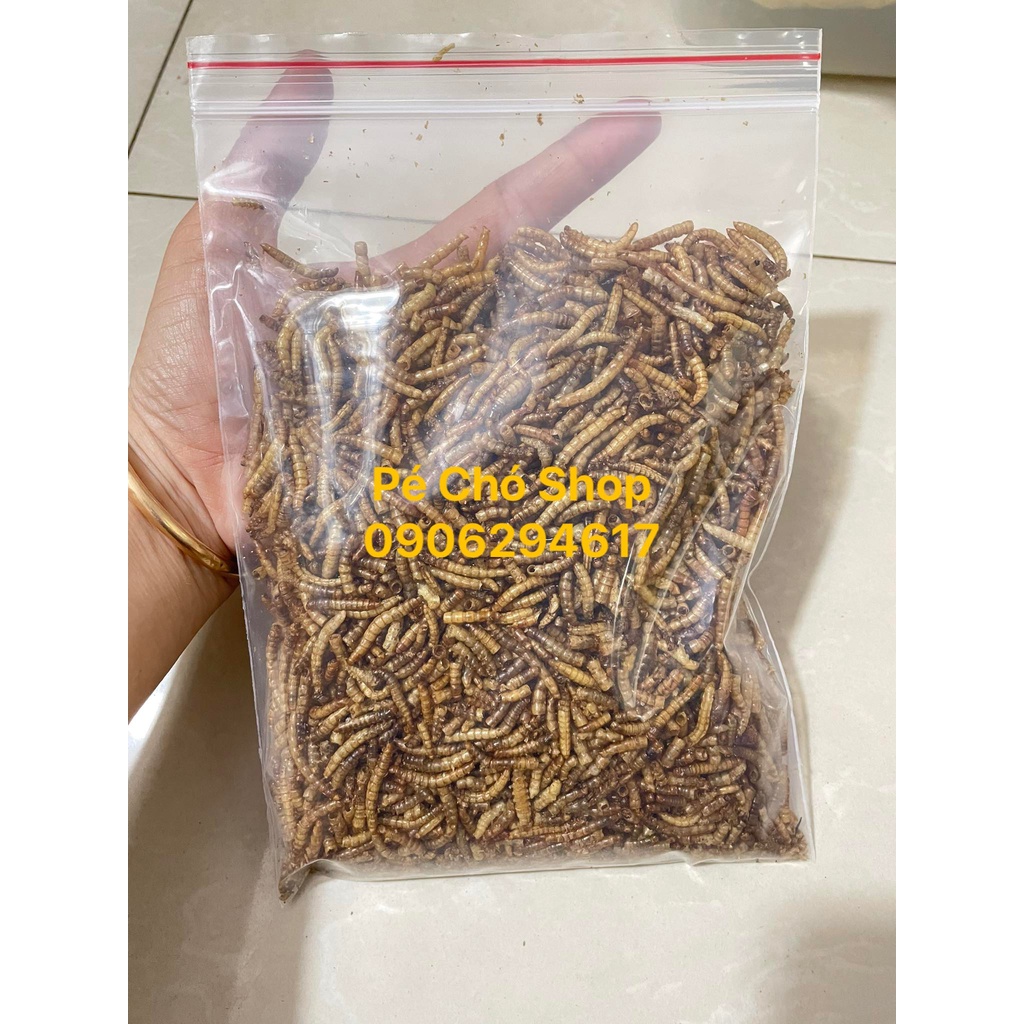 Sâu khô sấy size trung nhiều đạm cho hamster ,nhím ,sóc,...