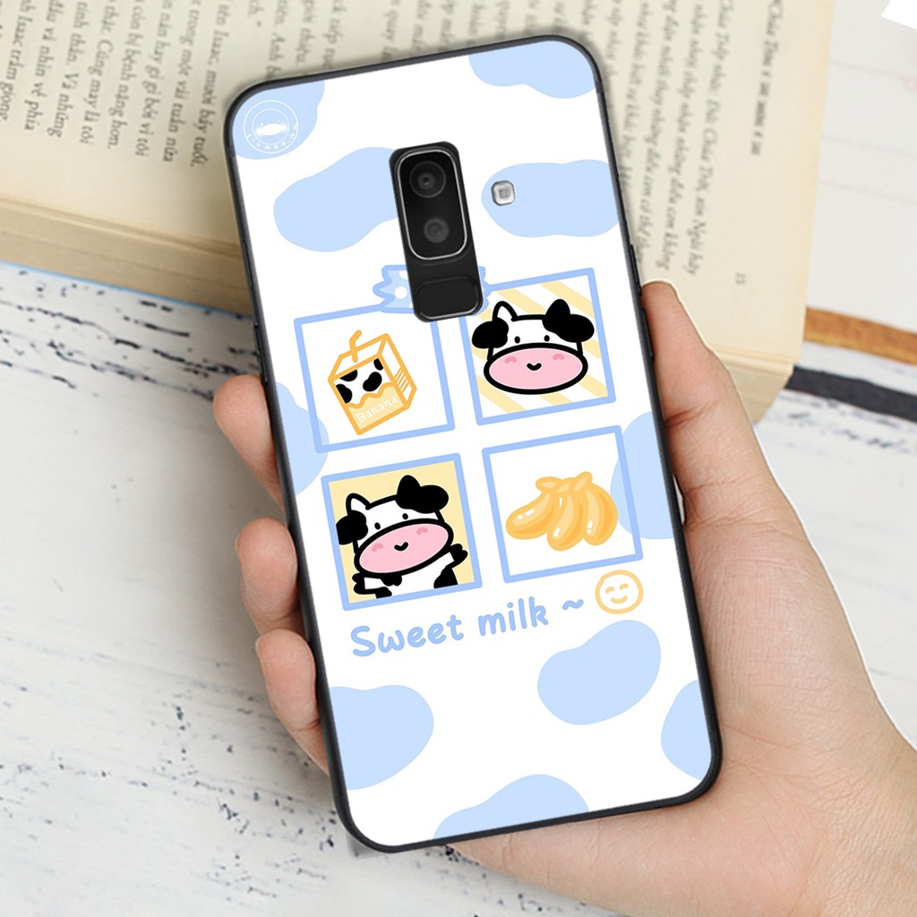Ốp lưng điện thoại SAMSUNG A6 PLUS -  J8 in hình bò sữa xinh đẹp  - Doremistorevn