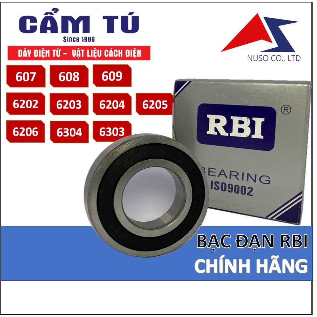 Bạc đạn vòng bi RBI nhập khẩu chính hãng (607, 608, 609, 6202, 6203, 6204, 6205, 6206, 6303, 6304)