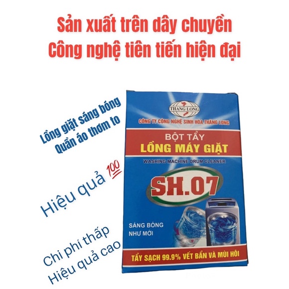 Bột Vệ Sinh Tẩy Lồng Máy Giặt Sh07 - Siêu Sạch , Khử Mùi, Kháng Khuẩn, Diệt Vi Khuẩn Gây Bệnh, Nấm Mốc