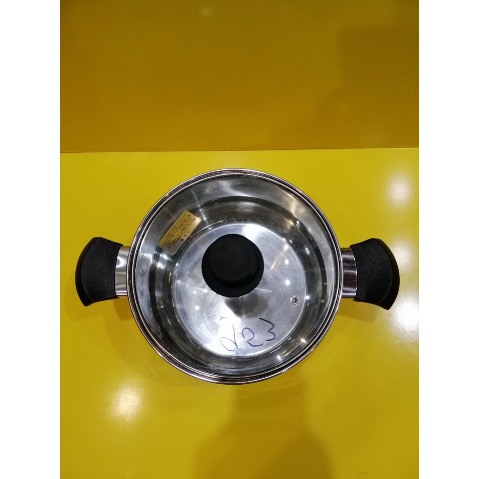Nồi inox nội địa Nhật, size 23cm, cao 14cm (mã 953), Dùng được bếp từ