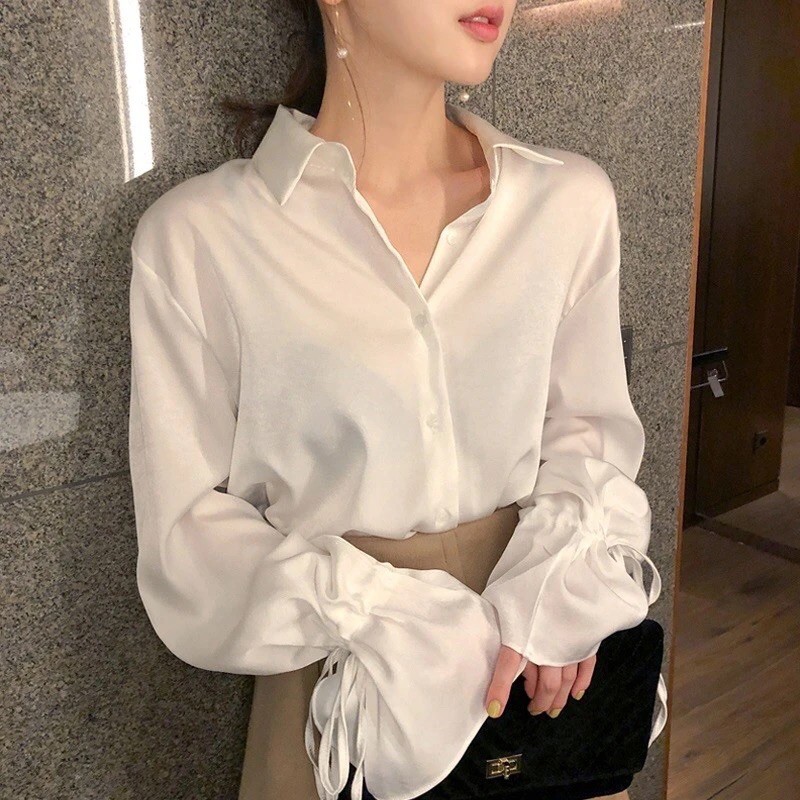 Sơ mi lụa tay dài