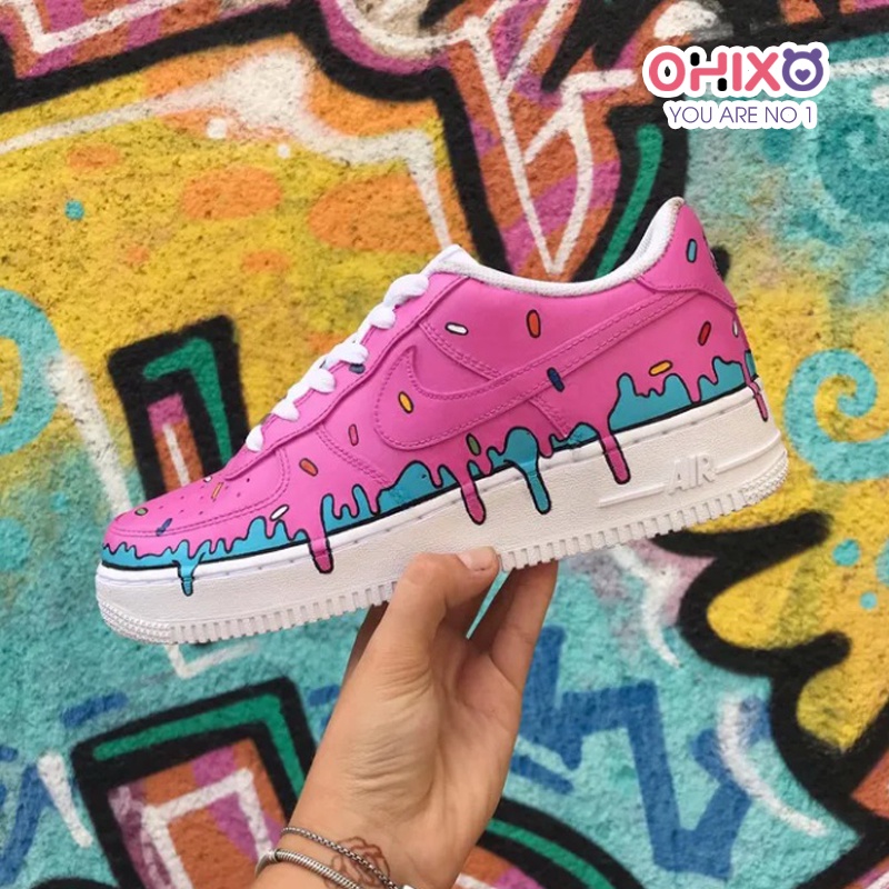 Giày Custom 𝐍𝐈𝐊𝐄 𝐀𝐈𝐑 𝐅𝐎𝐑𝐂𝐄 Thể Thao Nam Nữ Sneaker Hàn Quốc Chất Đẹp Đế Bằng OHIXO AFC03