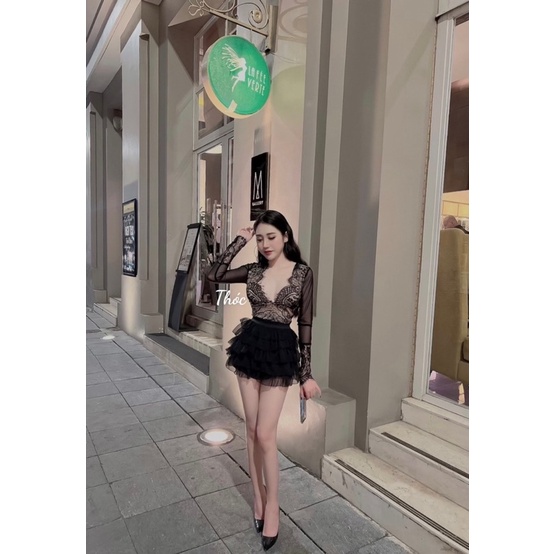 Set váy ren bèo sang chảnh