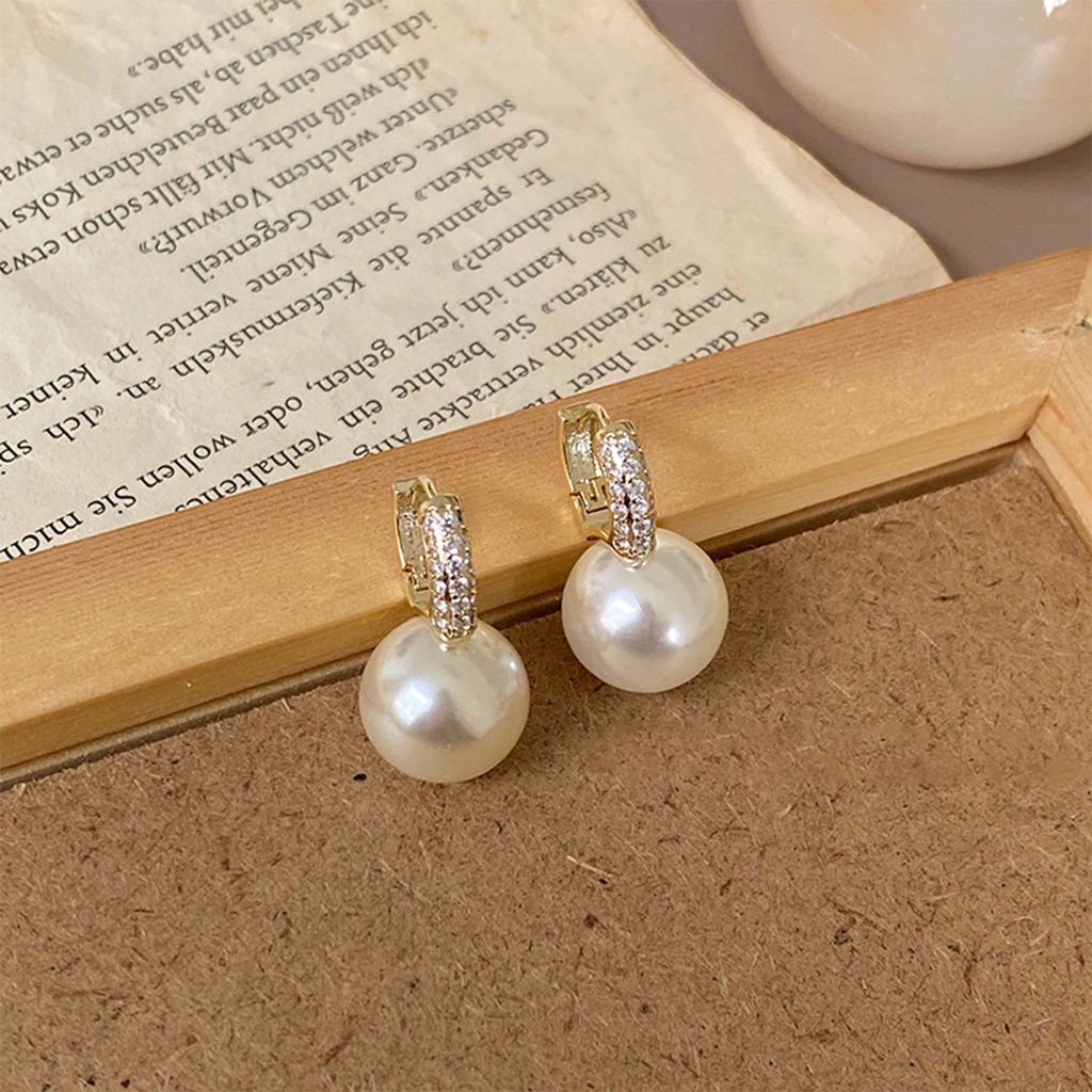 Chất Lượng Cao!Bông Tai Đính Đá Và Ngọc Trai Nhân Tạo Sang Trọng Phong Cách Hàn Quốc Thời Trang Cho Nữ 2022