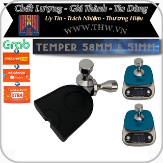|THW.ASIA| Tay nén cà phê, cục nén, temper, 58mm hoặc 51mm, tấm silicon