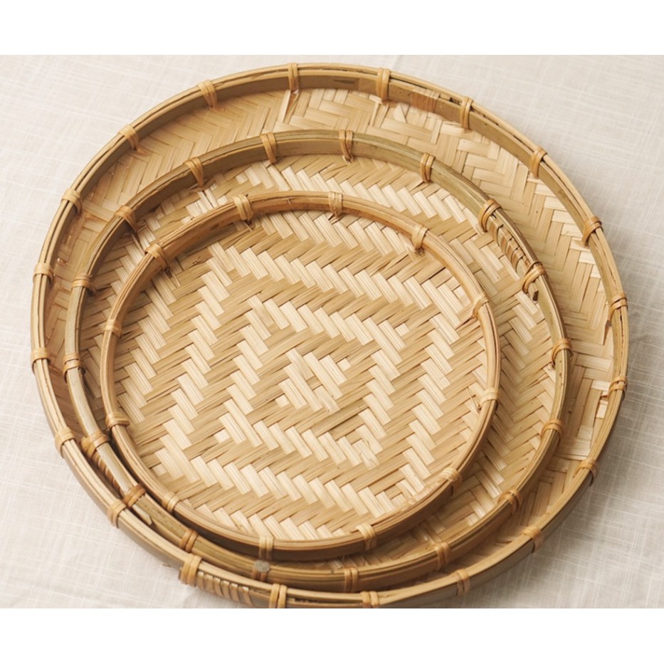 Mẹt tre viền mây hun khói Size: 18cm- 50cm