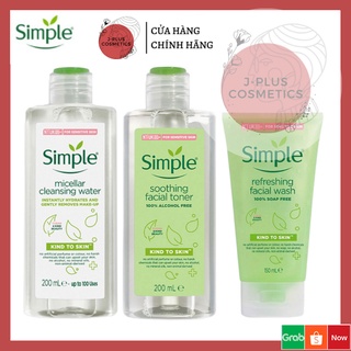 Combo 03 Sản Phẩm Simple (Tẩy Trang + Sữa Rửa Mặt + Toner)  [Tặng Kèm Xà Bông Cám Gạo]