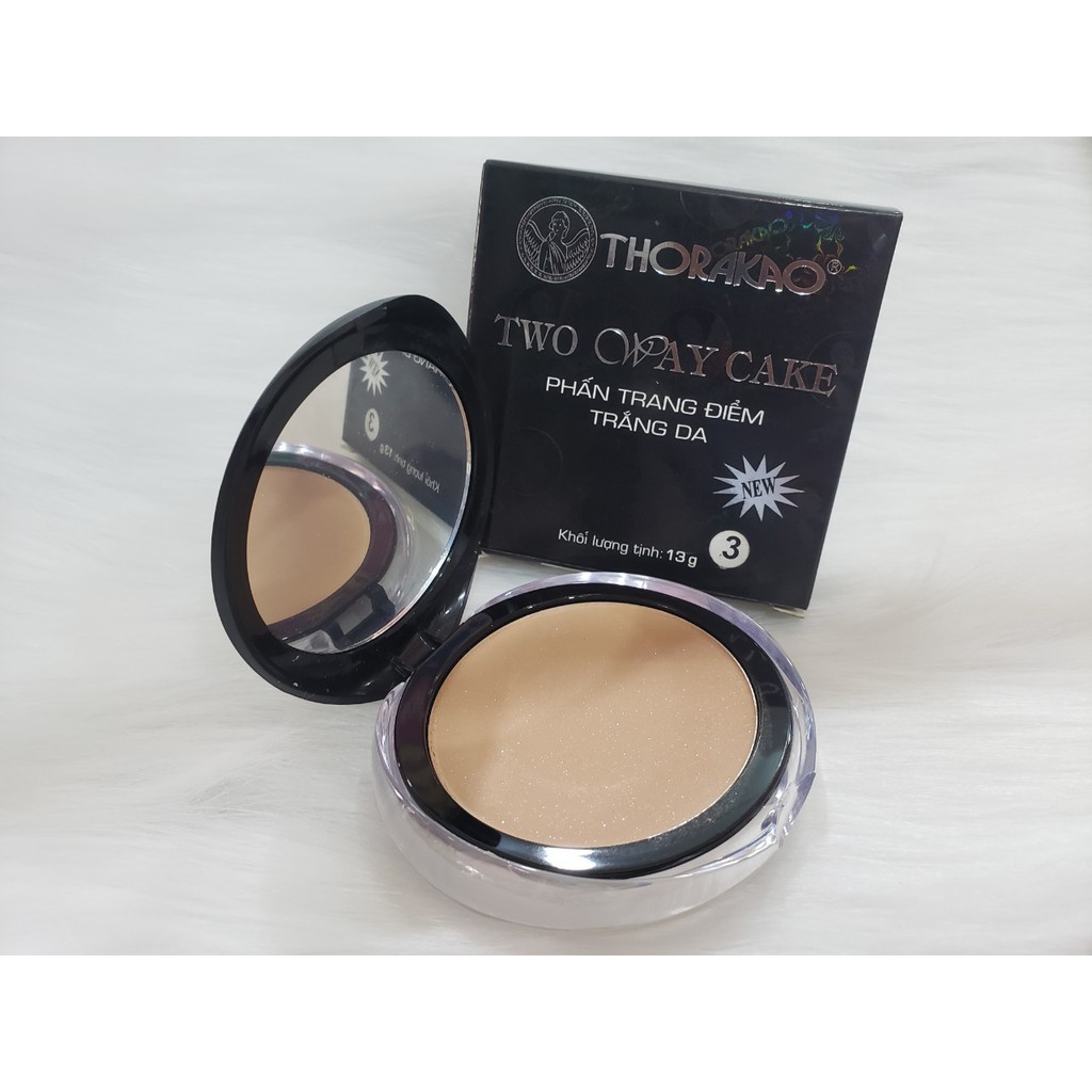 Phấn trang điểm trắng da 13g Thorakao - phấn nhũ, kim tuyến nhẹ