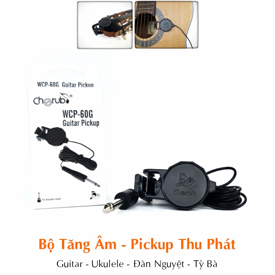 Bộ Tăng Âm – Pickup WCP-60G – Bộ Thu Phát Chuyên Dùng Cho Guitar, Ukulele, Đàn Nguyệt, Tỳ Bà