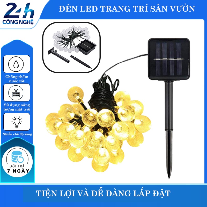 Dây Đèn LED Trang Trí Sân Vườn Chạy Năng Lượng Mặt Trời - K1090