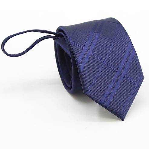 Calavat Nam 7cm màu xanh kẻ chéo phong cách lịch sự, sang trọng, Cravat công sở, Cà vạt chú rể, Cavat dự tiệc