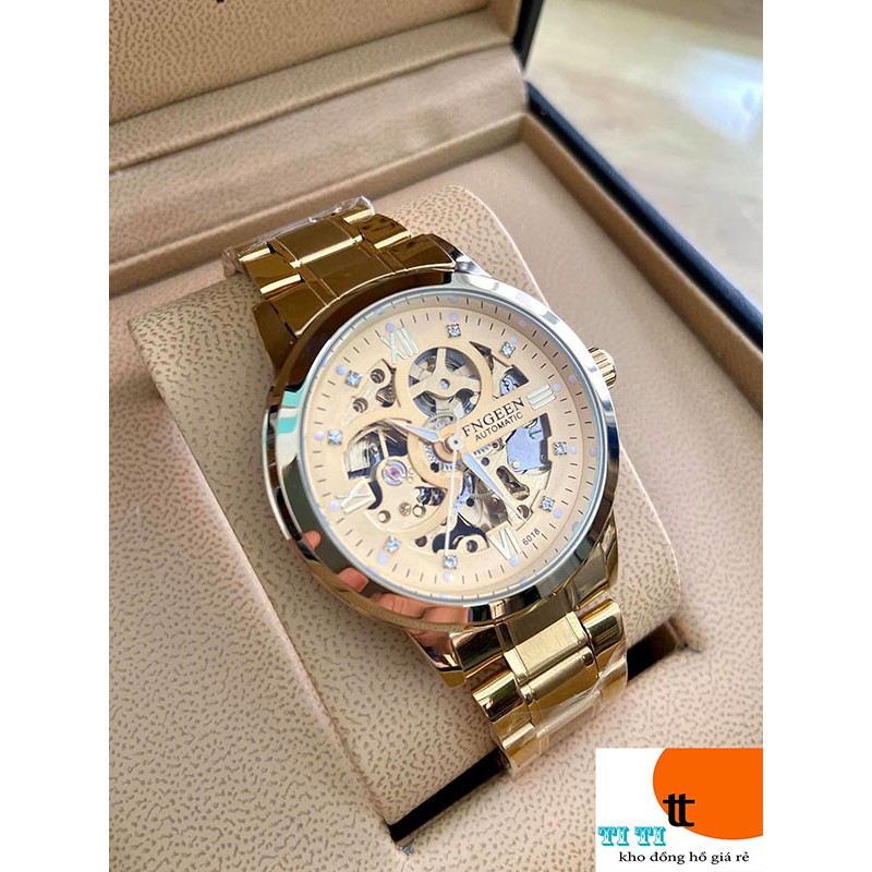 Đồng hồ cơ nam lộ máy FNGEEN chính hãng tuyệt đẹp, thiết kế lịch lãm, mạnh mẽ, phong cách hiện đại ( Mã: FC01)