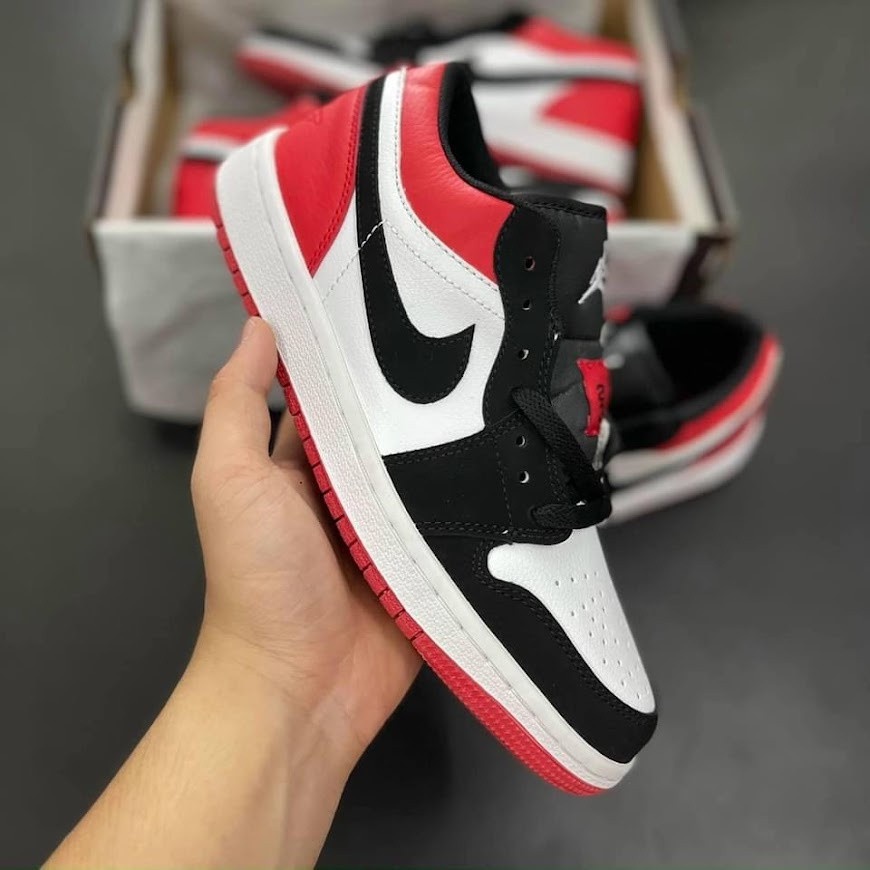 Giày Jordan 1 JD1 cổ thấp các màu đen xanh hồng thể thao sneaker Hot Trend