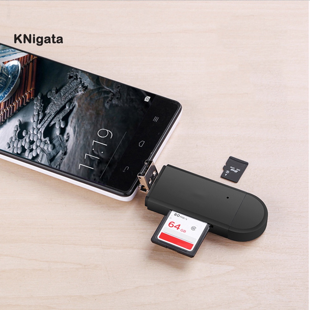 Đầu Đọc Thẻ Nhớ 3 Trong 1 Type-C Usb 2.0 Micro-Usb Tf Sd Tốc Độ Cao | BigBuy360 - bigbuy360.vn