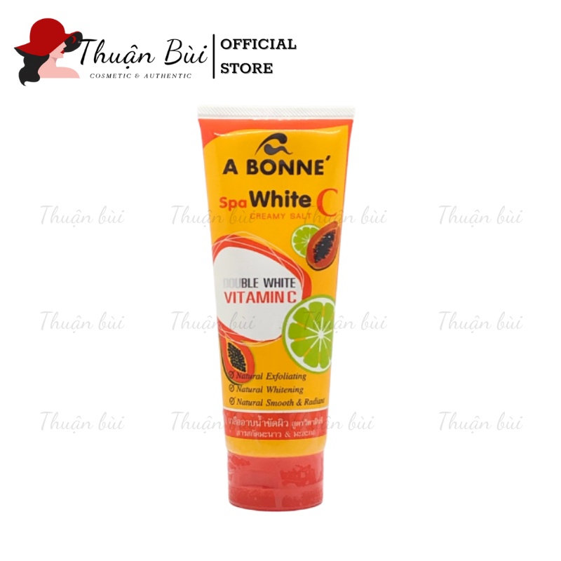 Tuýp Muối Tắm Cao Cấp A Bonne Thái Lan Vitamin C Spa White Creamy Salt Vị Đu Đủ Và Chanh 350gr