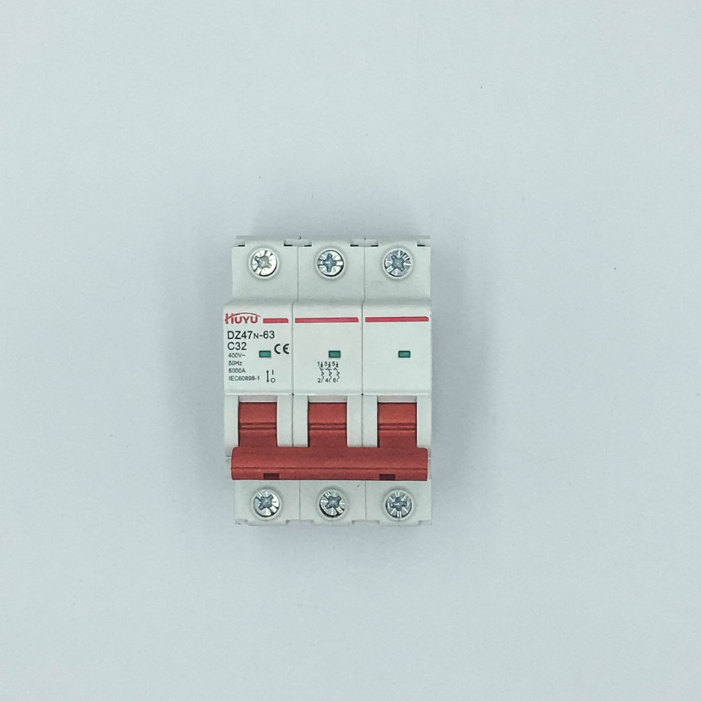 Cầu dao an toàn MCB 3 Pha 6A - 63A dòng cắt 6kA, Hãng Huyu