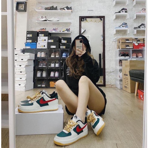 [Ả𝐧𝐡 +Video 𝐓𝐡ậ𝐭] Giày Air Force 1 Nam Nữ, Giày Sneaker AF1 Gucci Đỏ Xanh Thời Trang Cao Cấp Hottrend 2022 | BigBuy360 - bigbuy360.vn