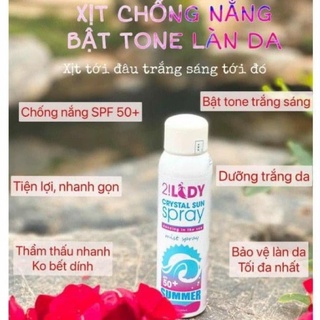 Xịt dưỡng trắng chống nắng 2 lady Magic Skin