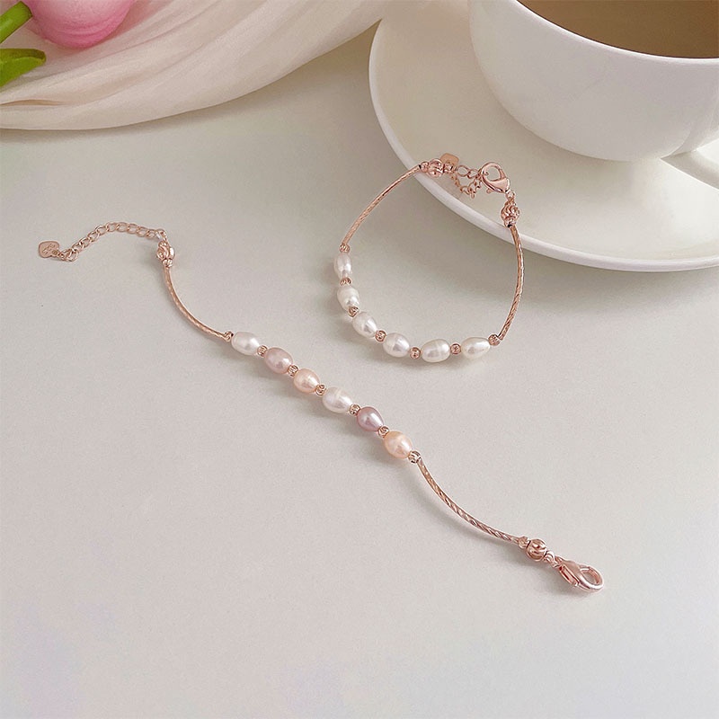 Vòng Tay Chuỗi Hạt Tròn Đơn Giản Có Thể Điều Chỉnh Kích Thước Thời Trang Cho Nữ