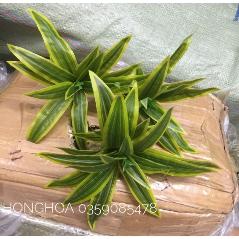 Cụm Lá Phát Tài Giả 3 nhánh - Lá Giả Trang Trí