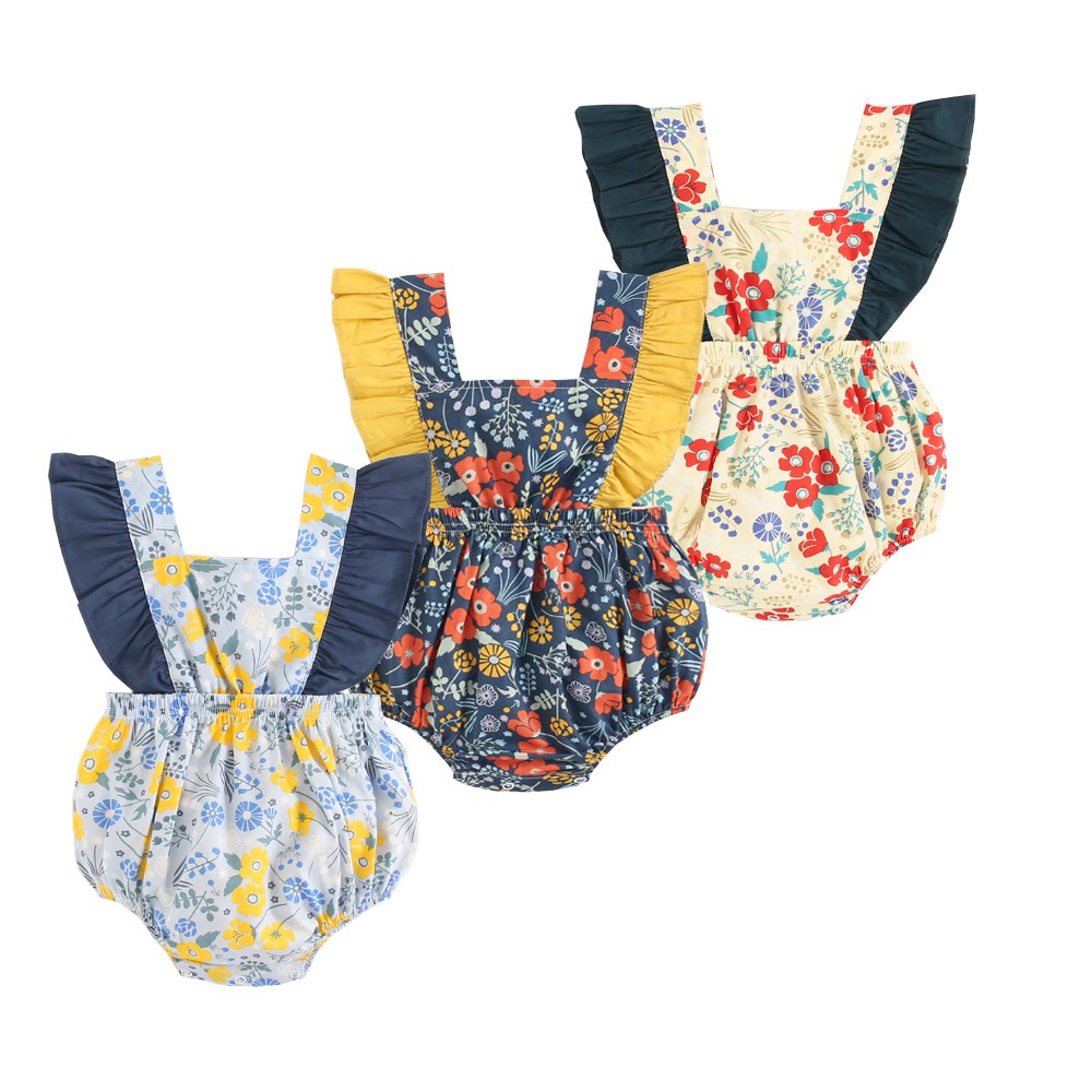 Áo Liền Quần Sanlutoz Không Tay Họa Tiết Hoa Dành Cho Bé Gái