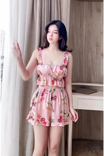 BỘ LỤA 2 DAY ĐÙI HOA CAO CẤP