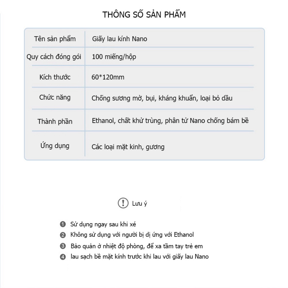 Khăn lau kính Jiezhiliangpin , khăn giấy chống bám hơi nước, giấy lau kính chống mờ sương, mồ hôi, chống nhờn và hơi nướ