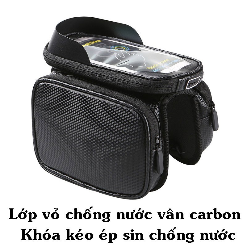 Túi xe đạp treo sườn xe chống nước đựng điện, đồ cá nhân cao cấp Hay Sport - T53