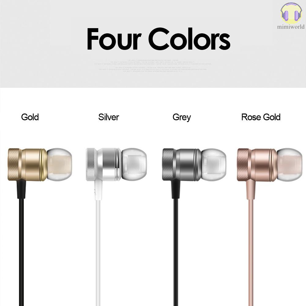 MIWO USB Type-C In-Ear Wired Metal Earphone Headset USB-C Earphone Earbuds In-line Control w/ Mic for Xiaomi 6 Note 3 MIX 2 Letv LeEco Le 2 3 Smartisan Pro Pro 2 Rose Gold