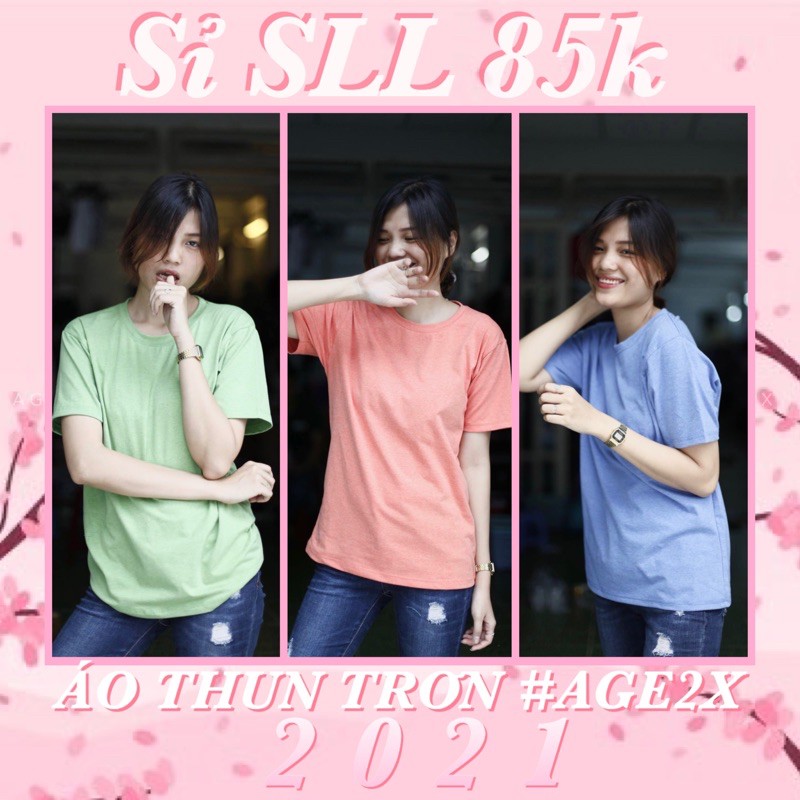 15 màu ĐỐM, Áo thun trơn AGE2X cổ tròn hàng VNXK Chất lượng cao, siêu thấm, siêu mát có giãn tốt dầy dặn | BigBuy360 - bigbuy360.vn