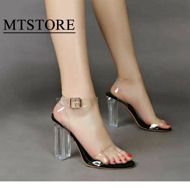 Giày Cao Gót Quai Trong 9 cm MTSTORE Quai meca . Hàng chuẩn hàng VNXK