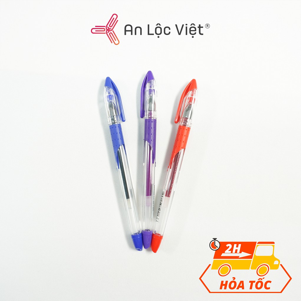 Set 2 cây Bút Gel Đông A Jellito 0,4mm Màu xanh, đỏ, tím