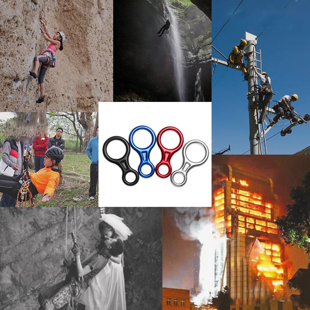 Móc khóa dây leo núi hình số 8 nhiều màu sắc 4 màu kích thước 14.6x7.5cm 35kn