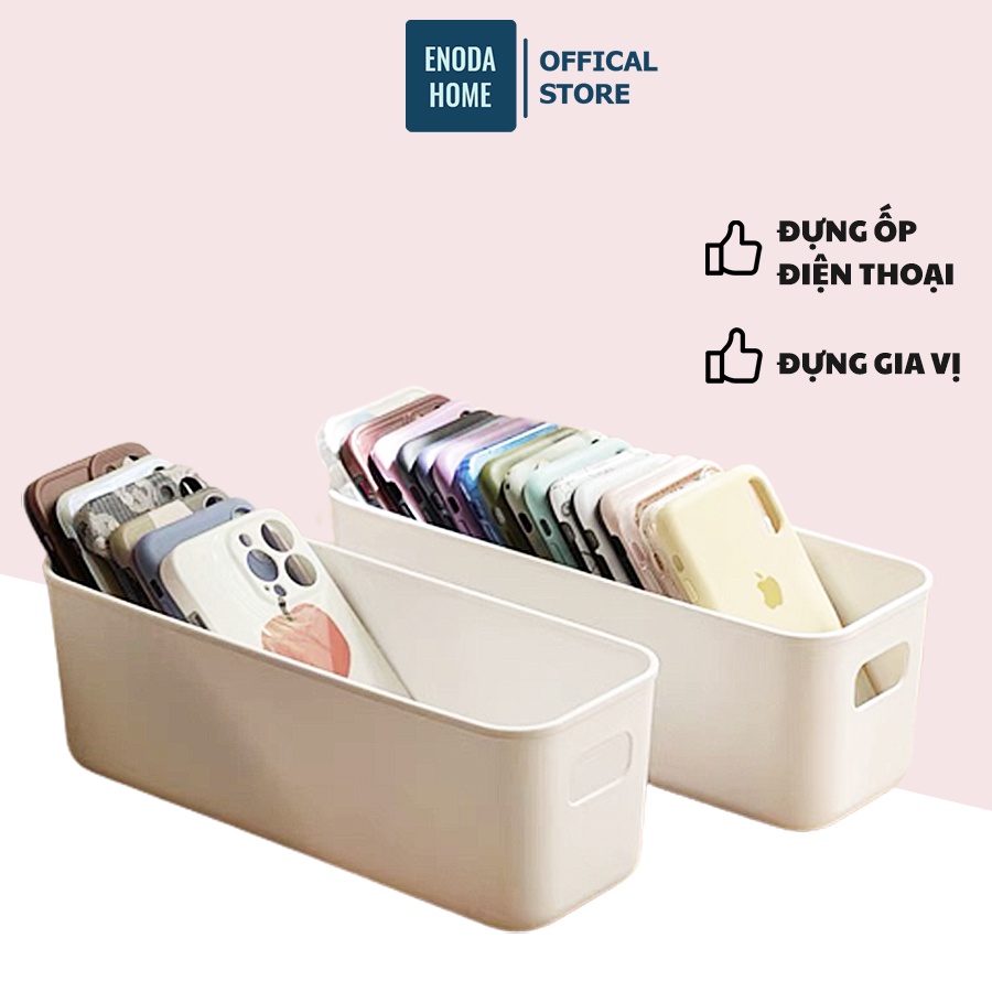 Hộp Đựng Đồ Đa Năng, Ốp Điện Thoại Màu Trắng Nhật Bản Enoda Home P014