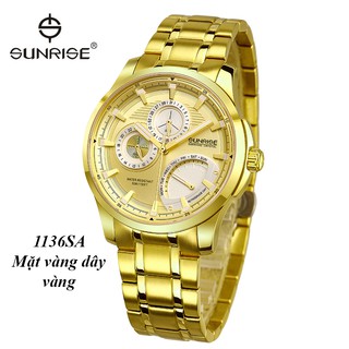 [Fullbox chính hãng] Đồng hồ nam Sunrise 1136SA kính Sapphire chống xước chạy full kim