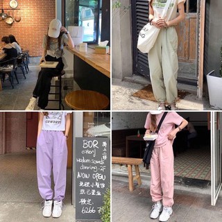 Quần jogger kaki nam nữ trơn sẵn kho 4 màu
