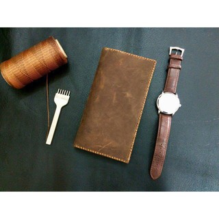 Ví dài handmade sáp ngựa điên, thiết kế unisex dùng được cho nam và nữ