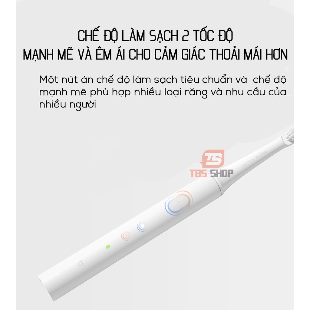 Bàn chải điện xiaomi Mijia T100 pin sạc kháng nước ipx7 46g - AH011