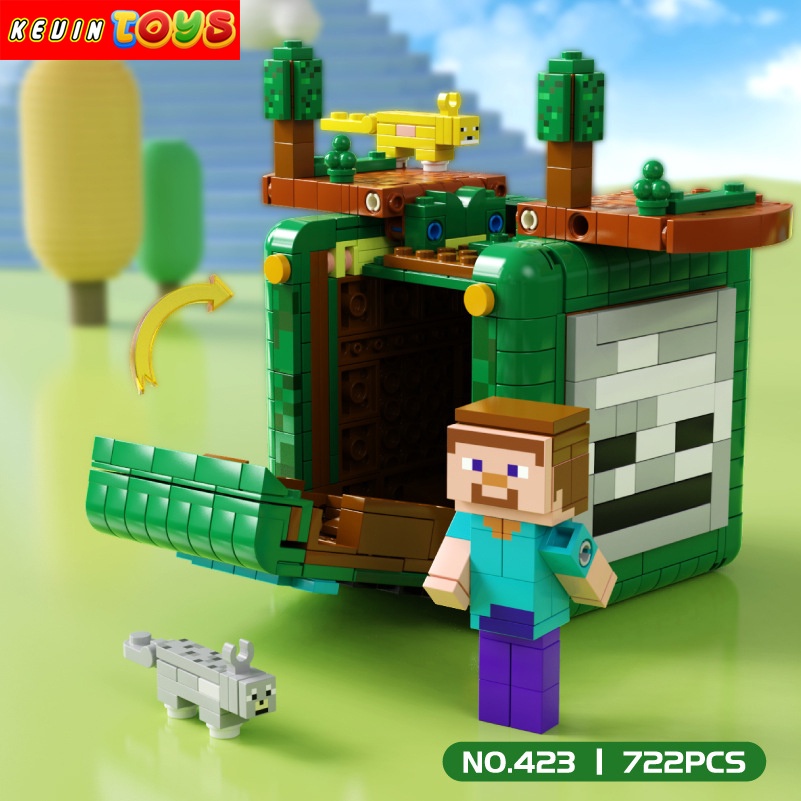 Đồ Chơi Lắp Ráp Kiểu Lego MineCraft Hộp Thế Giới My World Organ Box ModelLW423 Với 722 Mảnh Ghép