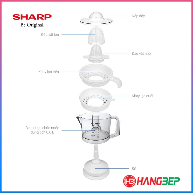 Máy vắt cam Sharp EJ-J256-WH / EJ-J850-BK - Bảo hành chính hãng 12 tháng