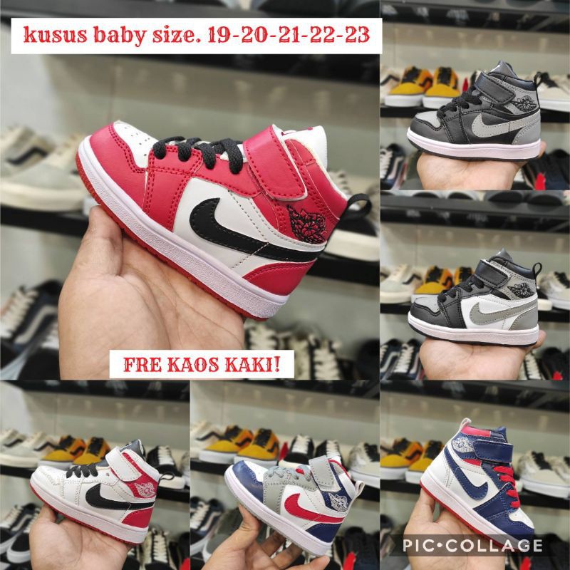 Giày Thể Thao Nike Air Jordan 1 Size: 19-20 - 21-22 - 23 Thời Trang Cho Bé